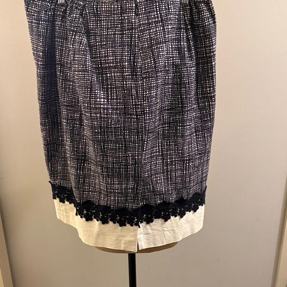 Talbots Black and Cream A-Line Skirt - Picture 4 of 4